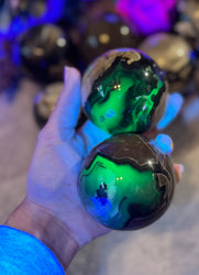Volcano Agate Crystal Spheres, UV Fluorescent Crystal Balls (ONLINE ORDER ONLY)