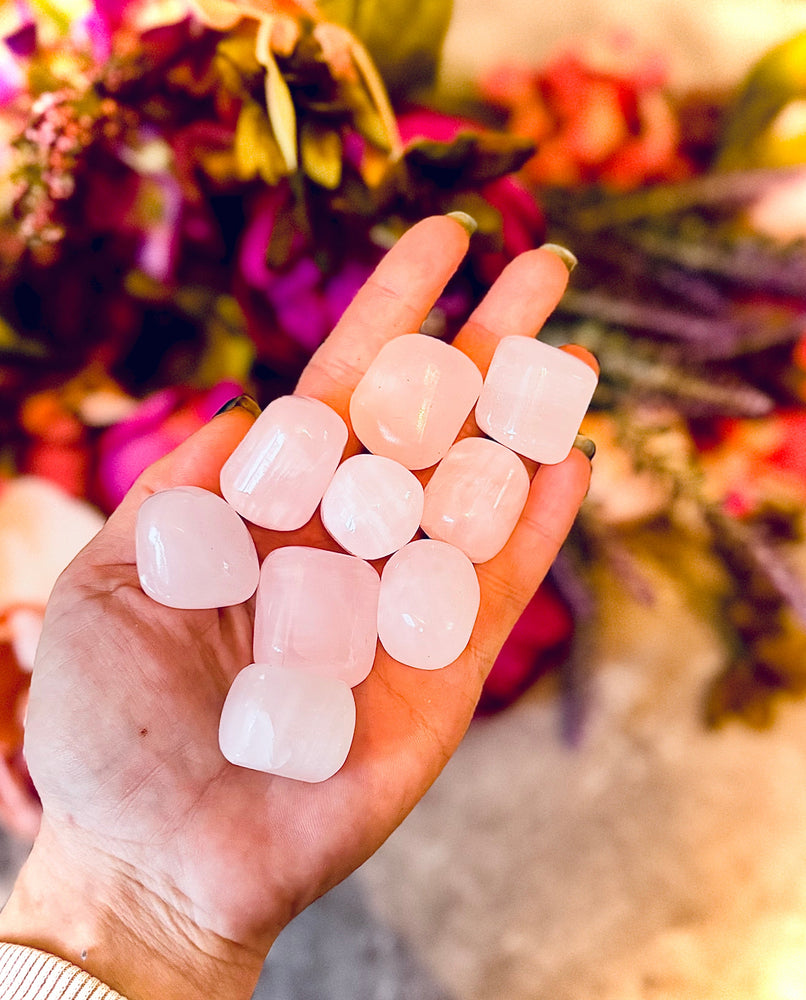 Tumbled Pink Calcite, UV Reactive, Glows Pink, Fluorescent Minerals (ONLINE ORDER ONLY)