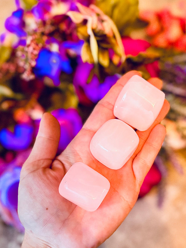 Tumbled Pink Calcite, UV Reactive, Glows Pink, Fluorescent Minerals (ONLINE ORDER ONLY)