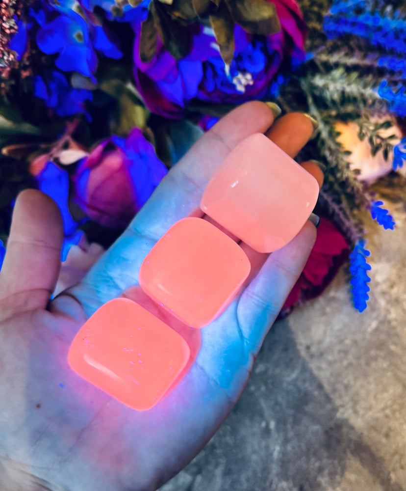 Tumbled Pink Calcite, UV Reactive, Glows Pink, Fluorescent Minerals (ONLINE ORDER ONLY)