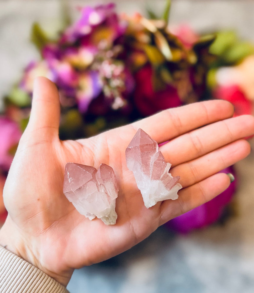 Scepter Quartz From India, New Find! with Pink Hematite (ONLINE ORDER ONLY)