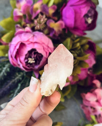Scepter Quartz From India, New Find! with Pink Hematite (ONLINE ORDER ONLY)