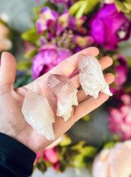 Scepter Quartz From India, New Find! with Pink Hematite (ONLINE ORDER ONLY)