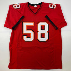 Facsimile Autographed Shaquil Shaq Barrett Tampa Bay Red Reprint Laser Auto Football Jersey Size Men's XL (ONLINE ORDER ONLY)