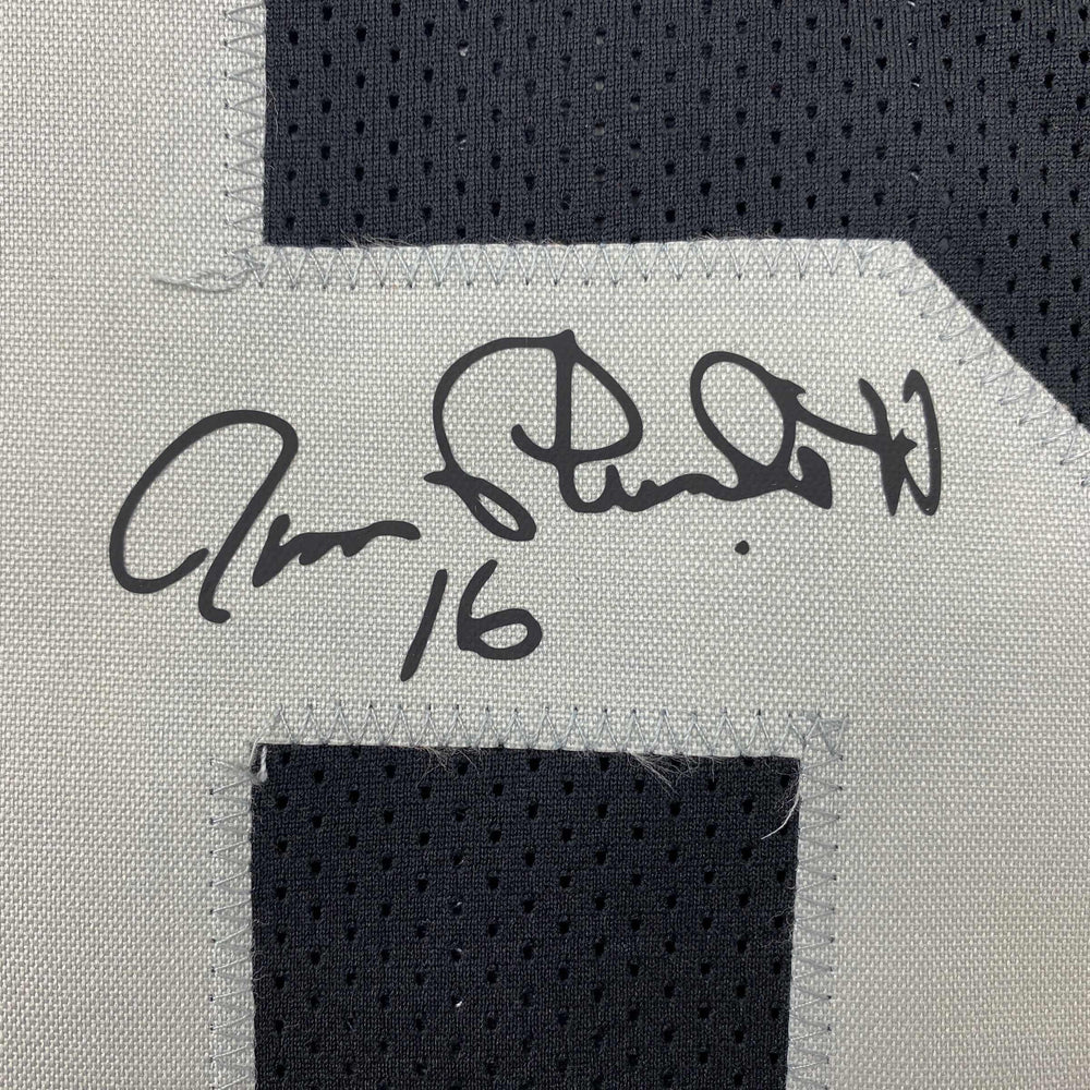 Facsimile Autographed Jim Plunkett Oakland Las Vegas Black Reprint Laser Auto Football Jersey Size Men's XL (ONLINE ORDER ONLY)