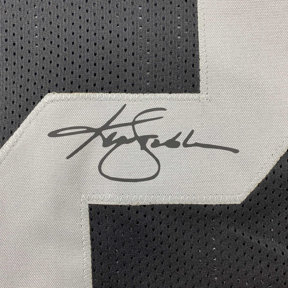 Facsimile Autographed Ken Stabler Oakland Las Vegas Black Reprint Laser Auto Football Jersey Size Men's XL (ONLINE ORDER ONLY)