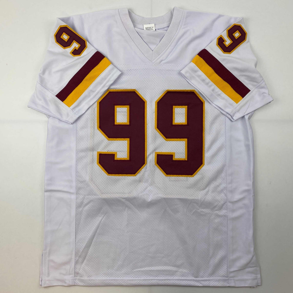 Facsimile Autographed Chase Young Washington White Reprint Laser Auto Football Jersey Size Men's XL (ONLINE ORDER ONLY)