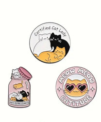 Certified Cat Lady Enamel Pin Set – 3-Pack (Online Order Only)