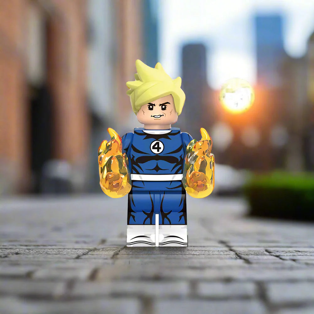 Human Torch Fantastic 4 Custom Minifigure (ONLINE ORDER ONLY)
