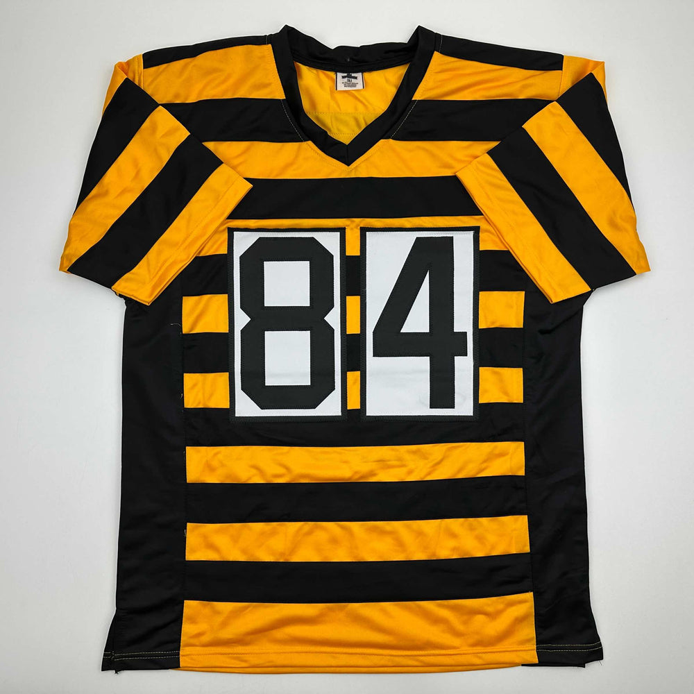 Autographed/Signed Antonio Brown Pittsburgh Bumble Bee Football Jersey JSA COA (ONLINE ORDER ONLY)