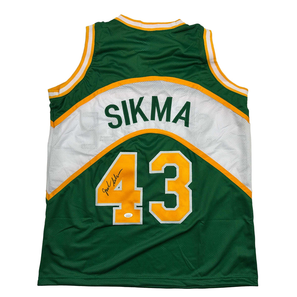 Autographed/Signed Jack Sikma Seattle Green Basketball Jersey JSA COA (ONLINE ORDER ONLY)