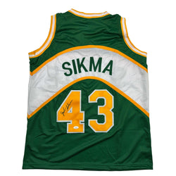 Autographed/Signed Jack Sikma Seattle Green Basketball Jersey JSA COA (ONLINE ORDER ONLY)