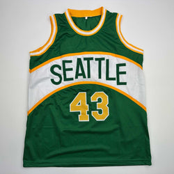 Autographed/Signed Jack Sikma Seattle Green Basketball Jersey JSA COA (ONLINE ORDER ONLY)