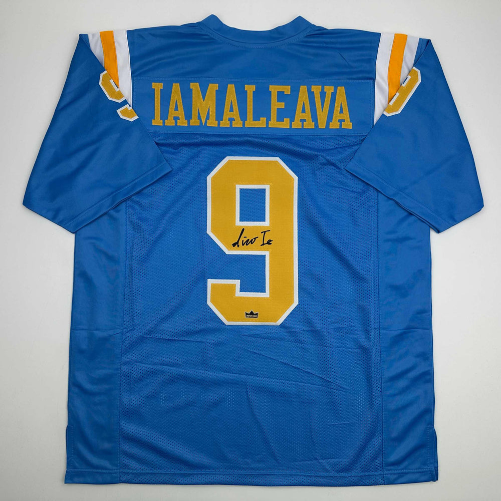Facsimile Autographed Nico Iamaleava UCLA Blue Reprint Laser Auto College Football Jersey Size Men's XL (ONLINE ORDER ONLY)