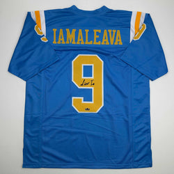 Facsimile Autographed Nico Iamaleava UCLA Blue Reprint Laser Auto College Football Jersey Size Men's XL (ONLINE ORDER ONLY)