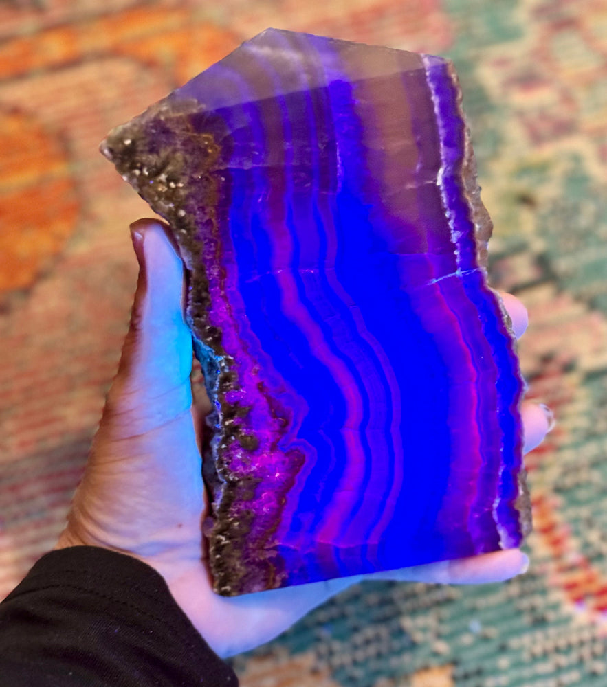 Stunning Fluorite Slices, Fluoresces Pink & Purple (ONLINE ORDER ONLY)