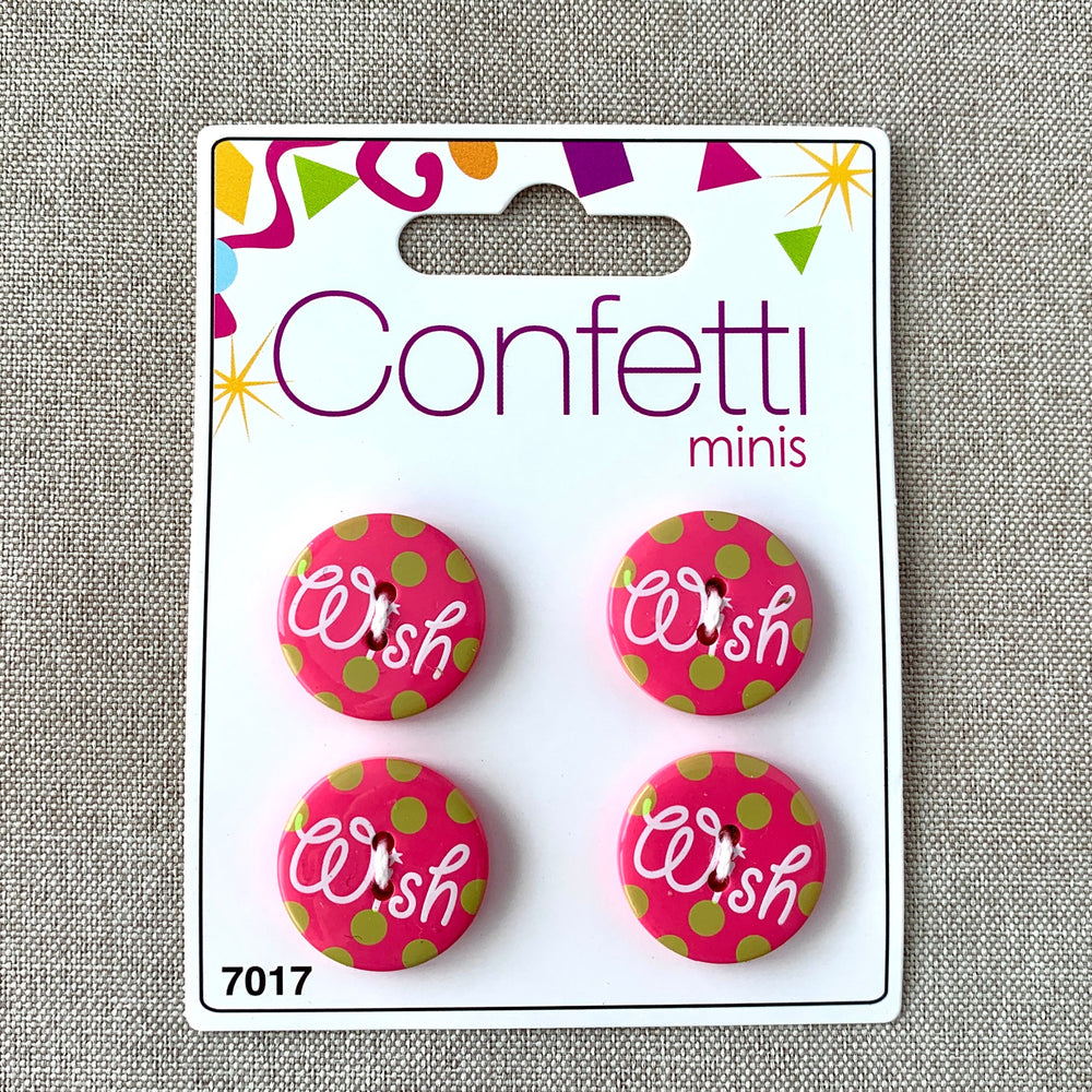 Wish - Confetti Minis Buttons - 2 Hole (ONLINE ORDER ONLY)