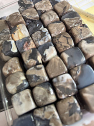 Cheap Volcano Agate Tumbled Cubes, UV Green Fluorescent Minerals (ONLINE ORDER ONLY)