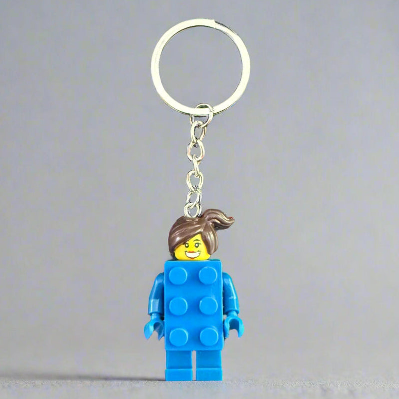 Blue Brick Suit Minifigure Keychain (ONLINE ORDER ONLY)
