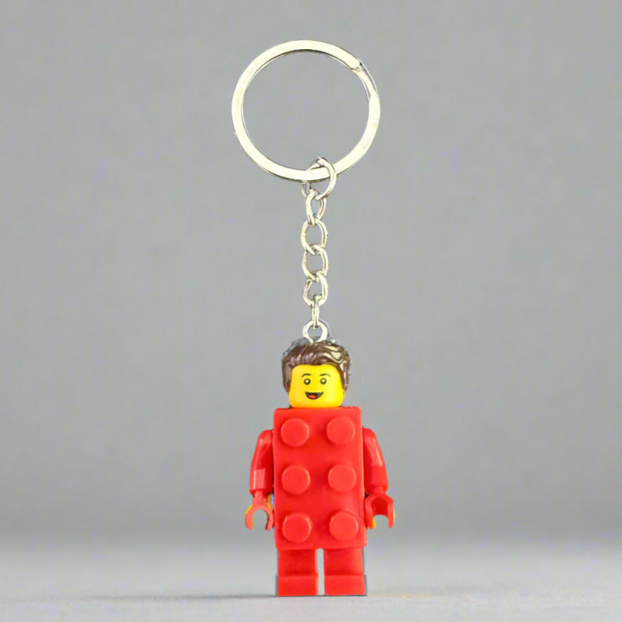 Red Brick Suit Minifigure Keychain (ONLINE ORDER ONLY)