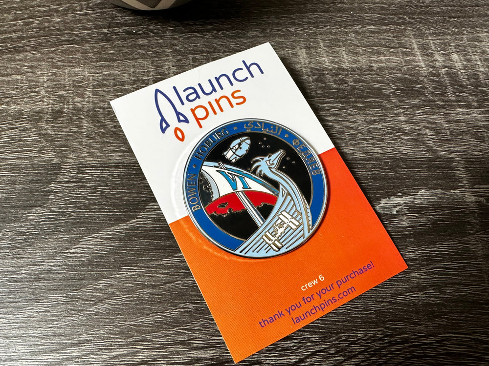 NASA Crew-6 USCV-6 Mission Patch Hard Enamel Pin (ONLINE ORDER ONLY)