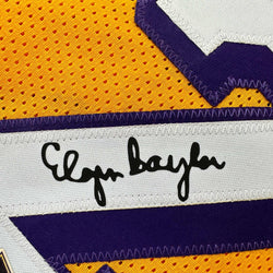 Facsimile Autographed Elgin Baylor Los Angeles LA Yellow Reprint Laser Auto Basketball Jersey Size Men's XL (ONLINE ORDER ONLY)