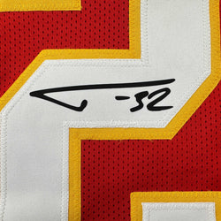 Facsimile Autographed Tyrann Mathieu Kansas City Red Reprint Laser Auto Football Jersey Size Men's XL (ONLINE ORDER ONLY)