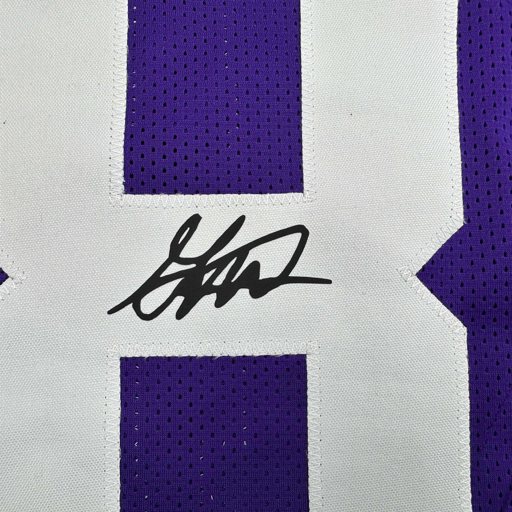 Facsimile Autographed Garrett Nussmeier LSU Purple Reprint Laser Auto College Football Jersey Size Men's XL (ONLINE ORDER ONLY)