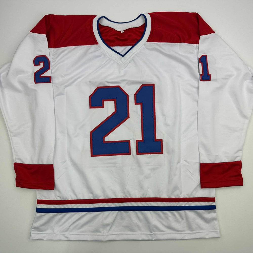 Autographed/Signed Guy Carbonneau Montreal White Hockey Jersey JSA COA (ONLINE ORDER ONLY)