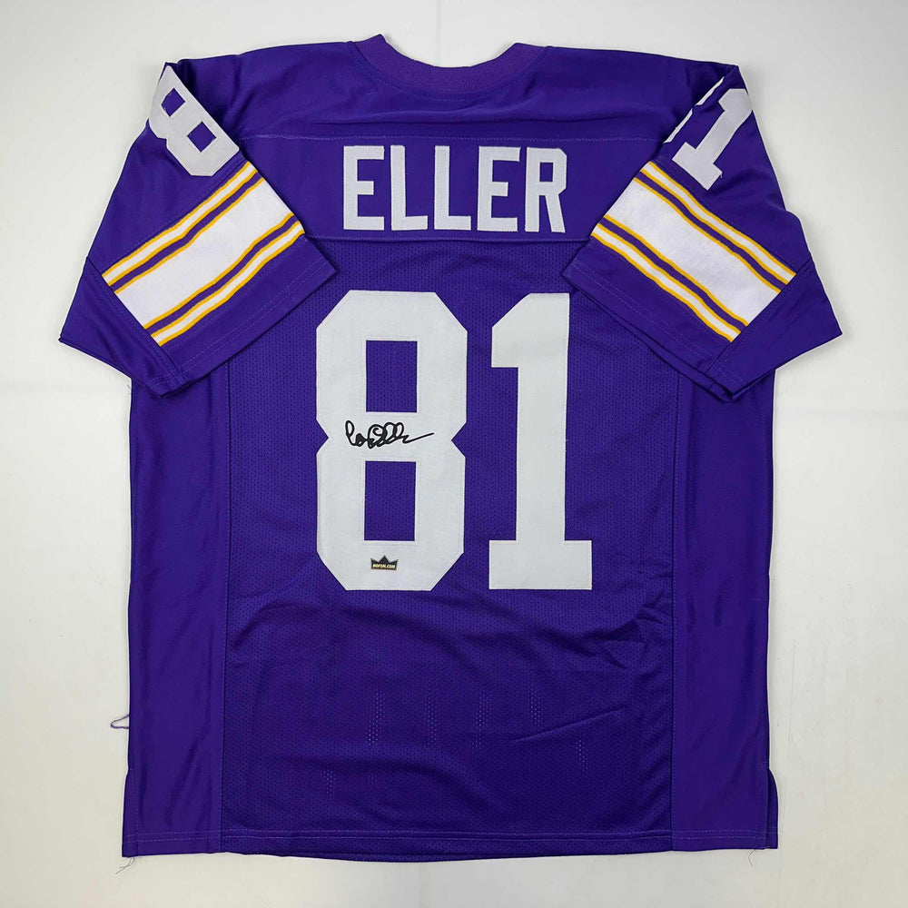 Facsimile Autographed Carl Eller Minnesota Purple Reprint Laser Auto Football Jersey Size Men's XL (ONLINE ORDER ONLY)