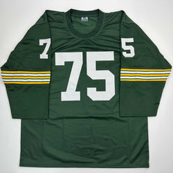 Autographed/Signed Forrest Gregg HOF 77 Green Bay Green Football Jersey JSA COA (ONLINE ORDER ONLY)