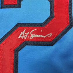 Autographed/Signed Ted Simmons St. Louis Blue Baseball Jersey JSA COA (ONLINE ORDER ONLY)