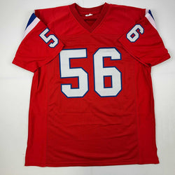 Facsimile Autographed Andre Tippett New England Red Reprint Laser Auto Football Jersey Size Men's XL (ONLINE ORDER ONLY)