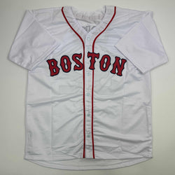 Autographed/Signed Derek Lowe Boston White Baseball Jersey Beckett BAS COA (ONLINE ORDER ONLY)