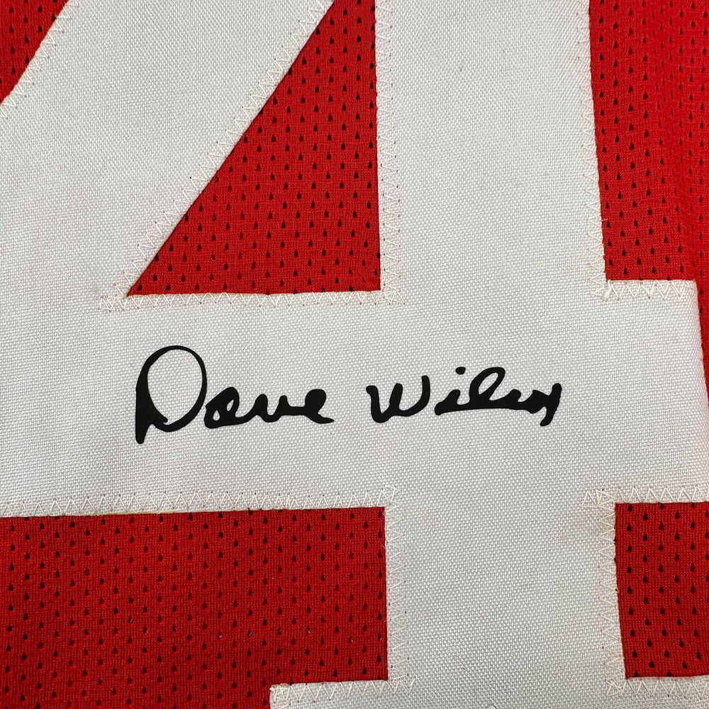 Facsimile Autographed Dave Wilcox San Francisco Red Reprint Laser Auto Football Jersey Size Men's XL (ONLINE ORDER ONLY)