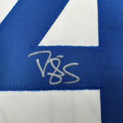 Autographed/Signed Darryl Strawberry Los Angeles LA White Baseball Jersey JSA COA (ONLINE ORDER ONLY)
