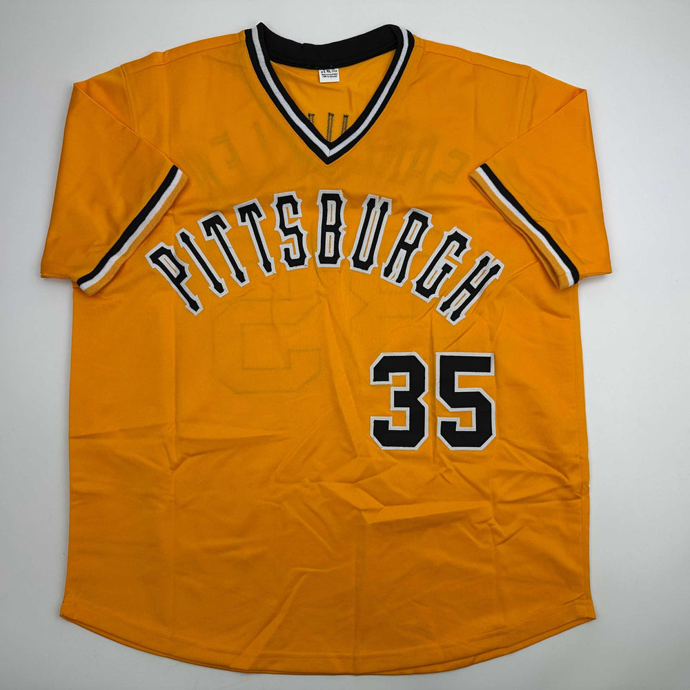 Autographed/Signed Manny Sanguillen Pittsburgh Yellow Baseball Jersey JSA COA (ONLINE ORDER ONLY)