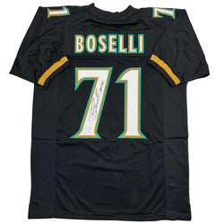 Autographed/Signed Tony Boselli HOF 22 Jacksonville Black Football Jersey Beckett BAS COA (ONLINE ORDER ONLY)