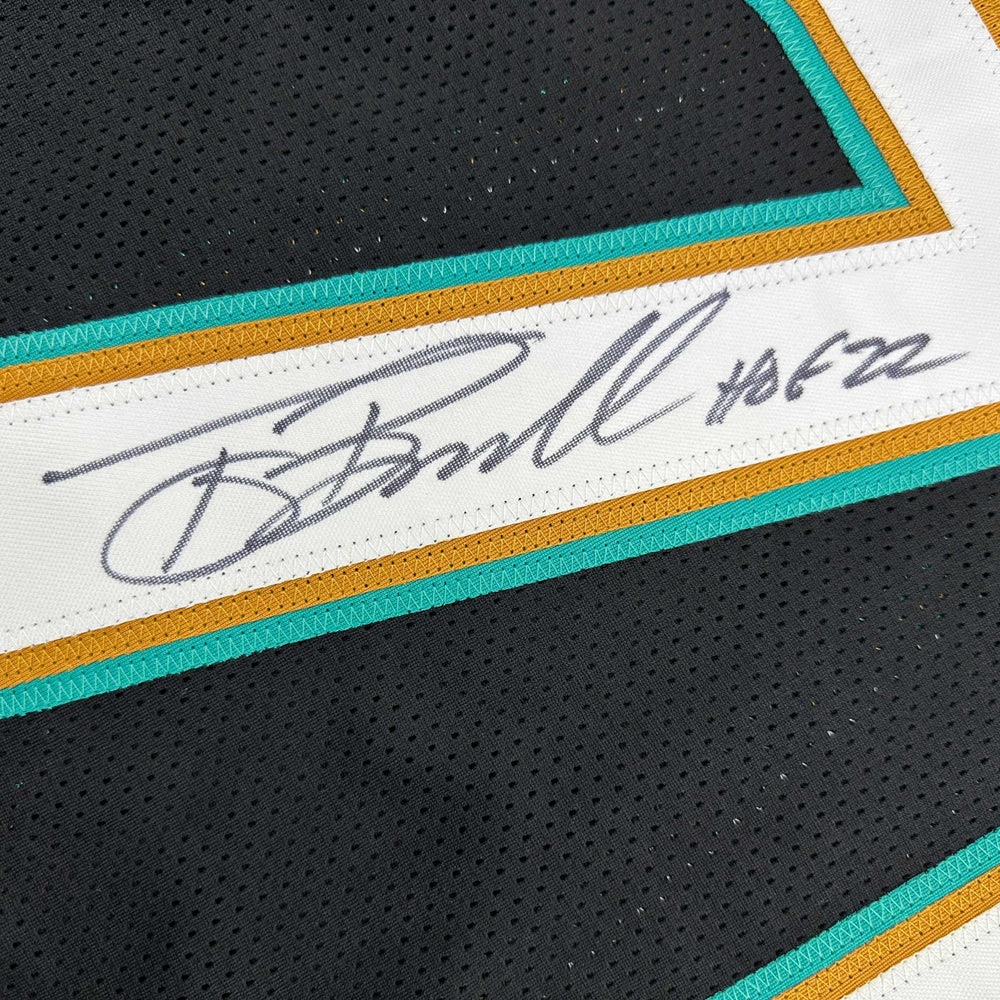 Autographed/Signed Tony Boselli HOF 22 Jacksonville Black Football Jersey Beckett BAS COA (ONLINE ORDER ONLY)