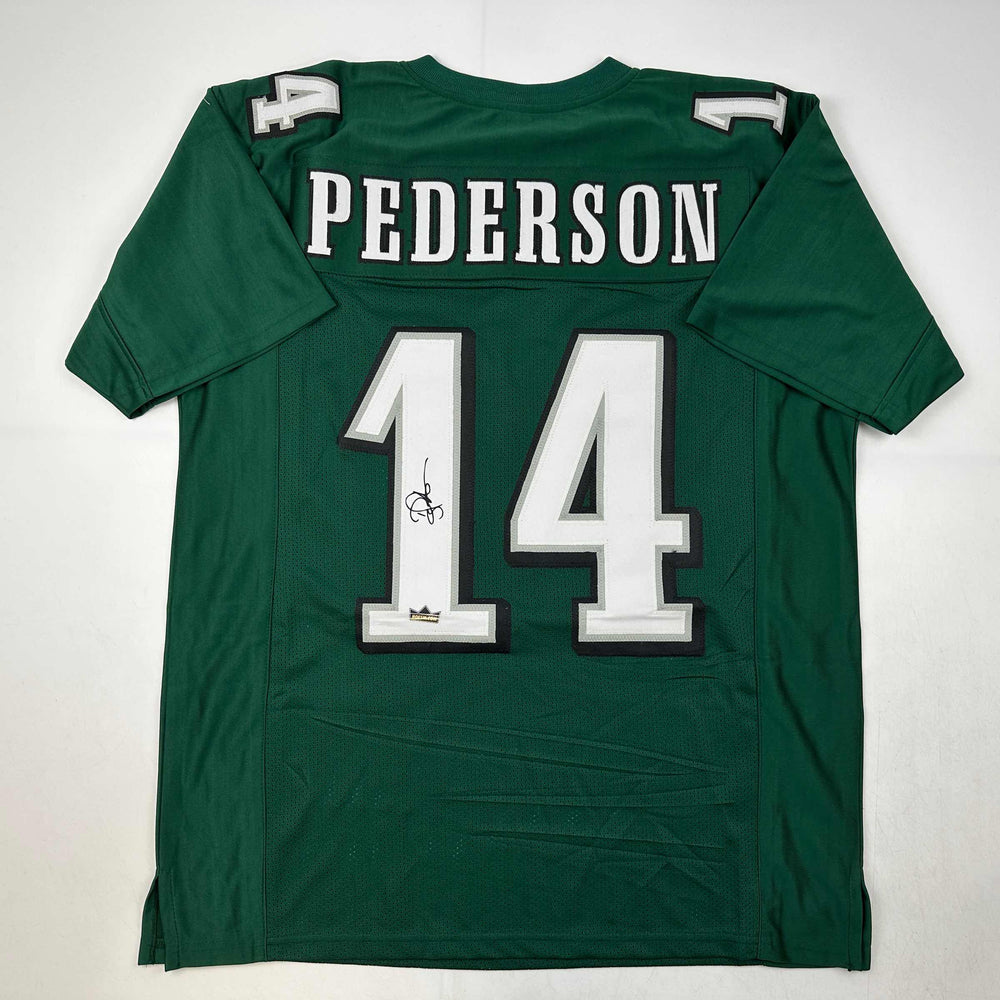 Facsimile Autographed Doug Pederson Philadelphia Green Reprint Laser Auto Football Jersey Size Men's XL (ONLINE ORDER ONLY)