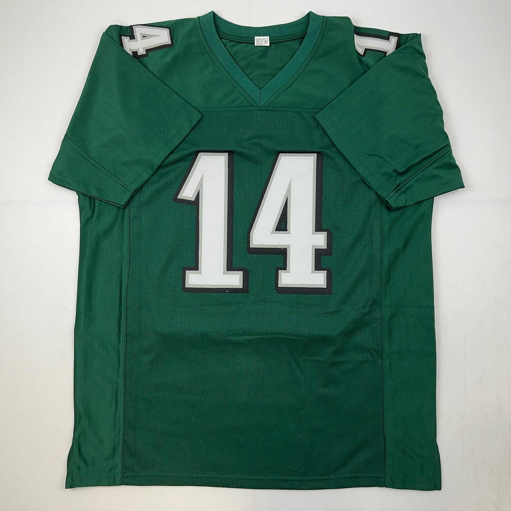 Facsimile Autographed Doug Pederson Philadelphia Green Reprint Laser Auto Football Jersey Size Men's XL (ONLINE ORDER ONLY)