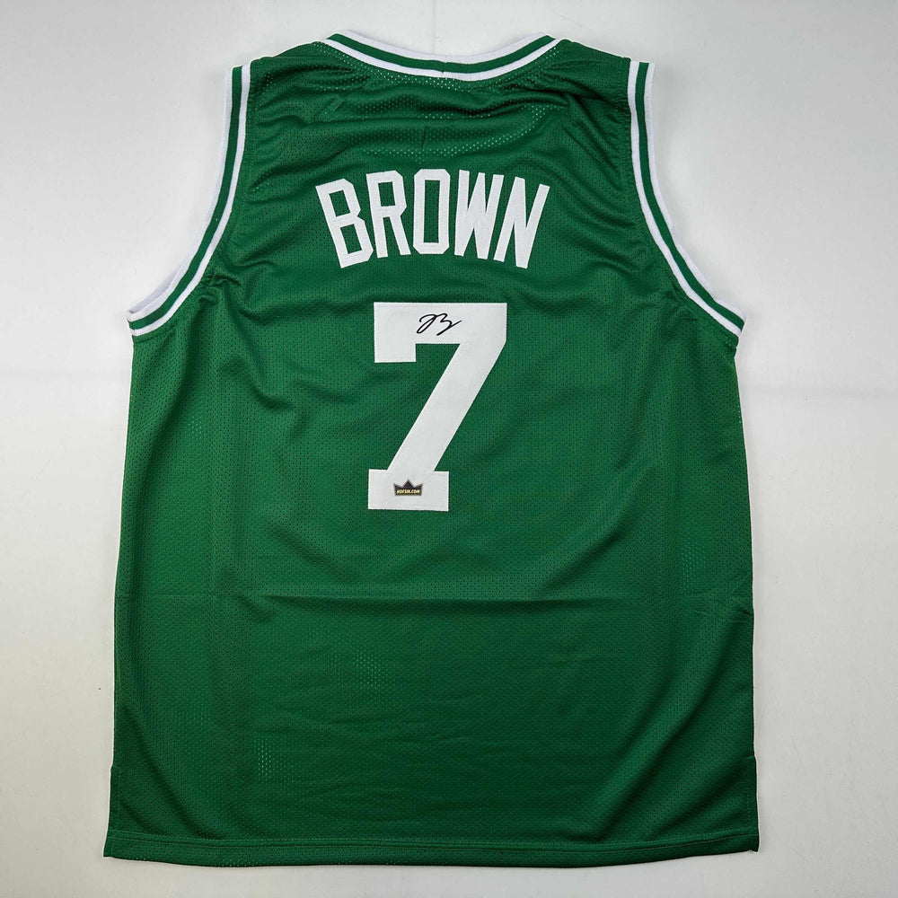 Facsimile Autographed Jaylen Brown Boston Green Reprint Laser Auto Basketball Jersey Size Men's XL (ONLINE ORDER ONLY)