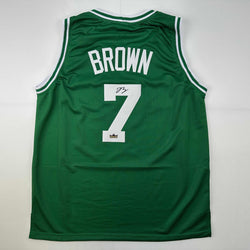 Facsimile Autographed Jaylen Brown Boston Green Reprint Laser Auto Basketball Jersey Size Men's XL (ONLINE ORDER ONLY)