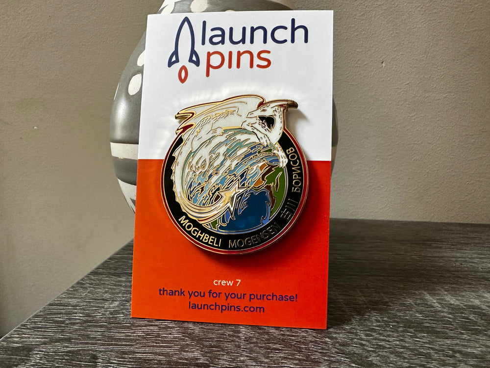 NASA Crew-7 USCV-7 Mission Patch Hard Enamel Pin (ONLINE ORDER ONLY)
