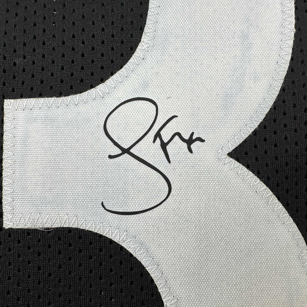 Framed Facsimile Autographed Jamie Foxx Willie Beamen 35x39 Any Given Sunday Movie Miami Black Reprint Laser Auto Football Jersey (ONLINE ORDER ONLY)