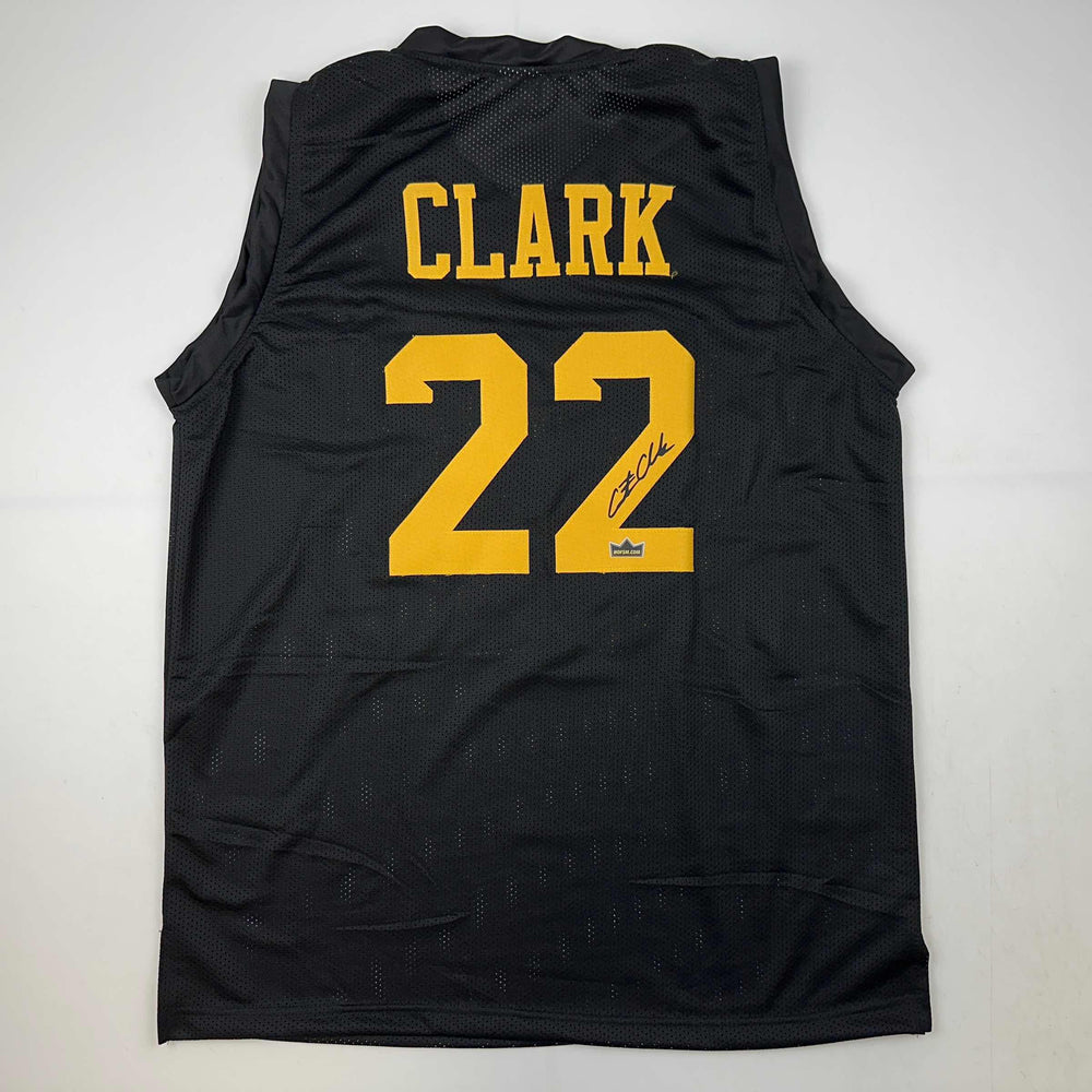 Facsimile Autographed Caitlin Clark Iowa Black Reprint Laser Auto College Basketball Jersey Size Men's XL (ONLINE ORDER ONLY)
