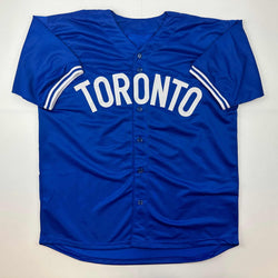 Facsimile Autographed Vladimir Vlad Guerrero Jr. Toronto Blue Reprint Laser Auto Baseball Jersey Size Men's XL (ONLINE ORDER ONLY)