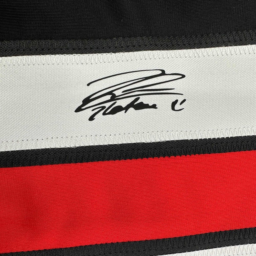 Facsimile Autographed Zlatan Ibrahimovic AC Milan Black/Red Reprint Laser Auto Soccer Jersey Size Men's XL (ONLINE ORDER ONLY)