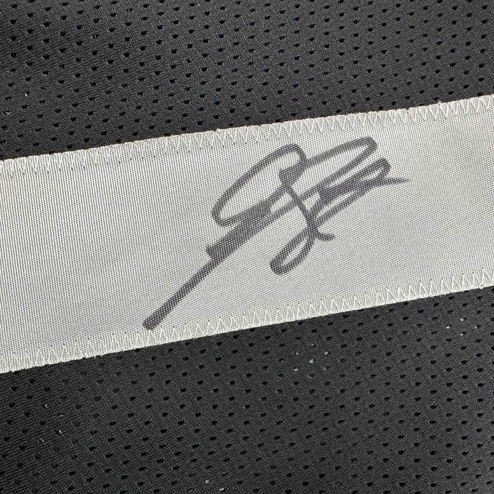 Autographed/Signed Geno Smith Oakland Black Football Jersey Beckett BAS COA (ONLINE ORDER ONLY)