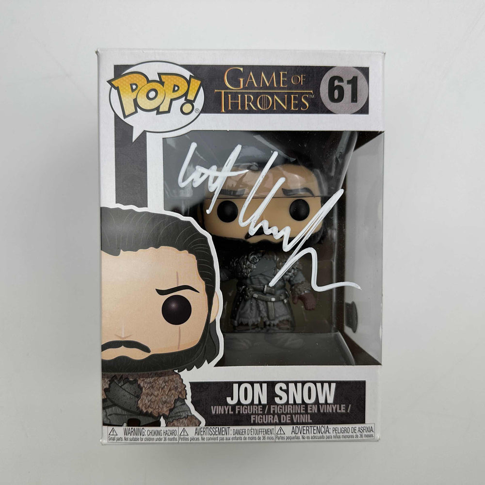 Autographed/Signed Kit Harrington Jon Snow #61 Game of Thrones Funko Pop TV Television Figurine Toy Beckett BAS COA (ONLINE ORDER ONLY)